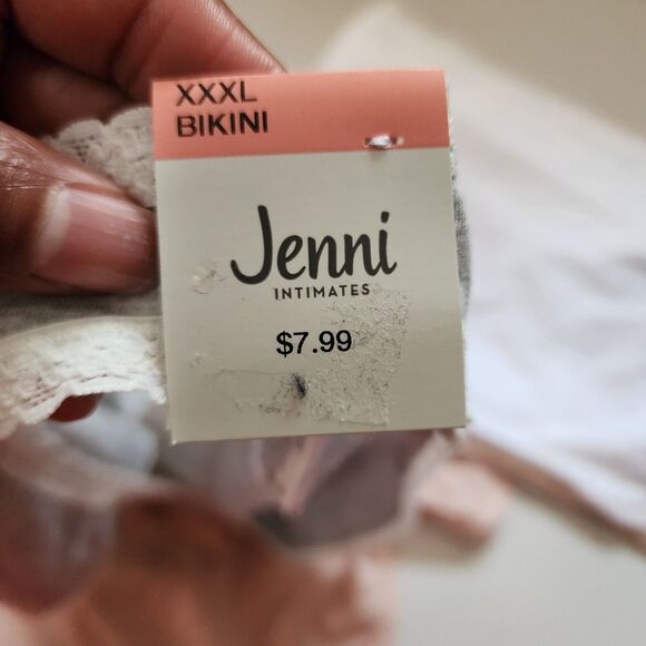 Jenni Intimates Bikini Cut Panties Womens 3X Grey White Beige Polka Dot Set Of 4 - Picture 3 of 7